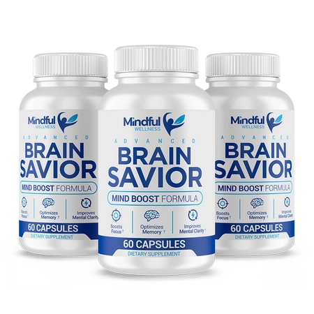 Brain Savior natural brain health supplement bottles